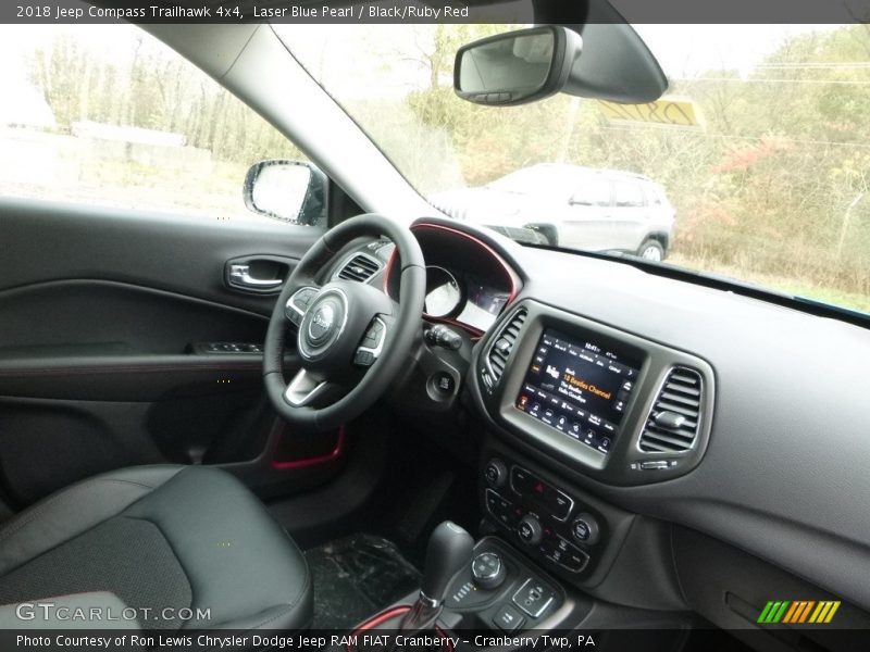 Laser Blue Pearl / Black/Ruby Red 2018 Jeep Compass Trailhawk 4x4