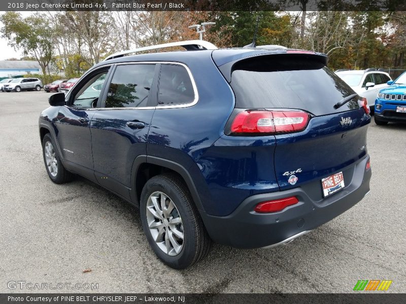 Patriot Blue Pearl / Black 2018 Jeep Cherokee Limited 4x4