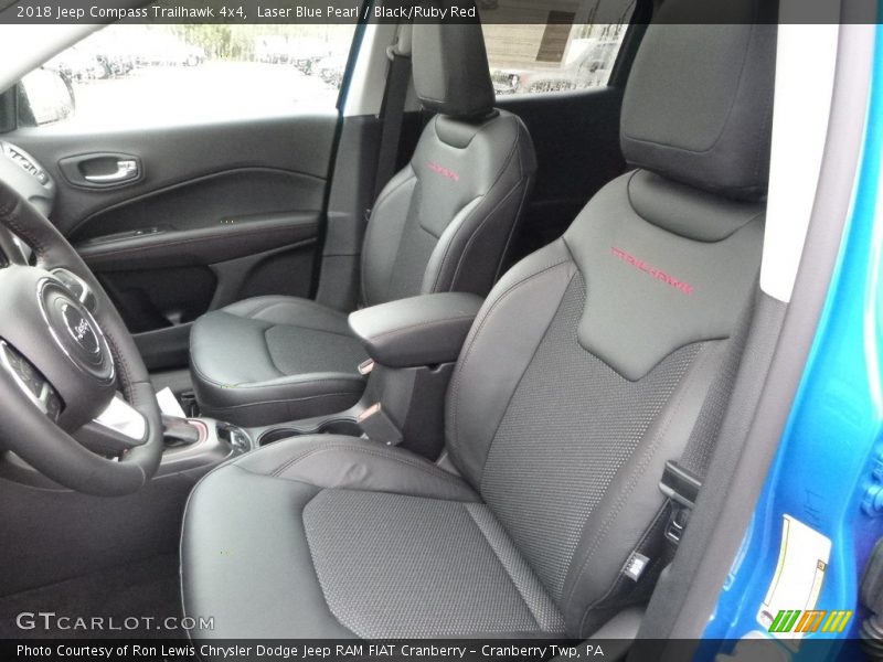 Laser Blue Pearl / Black/Ruby Red 2018 Jeep Compass Trailhawk 4x4