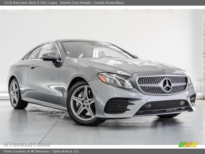 Selenite Grey Metallic / Saddle Brown/Black 2018 Mercedes-Benz E 400 Coupe