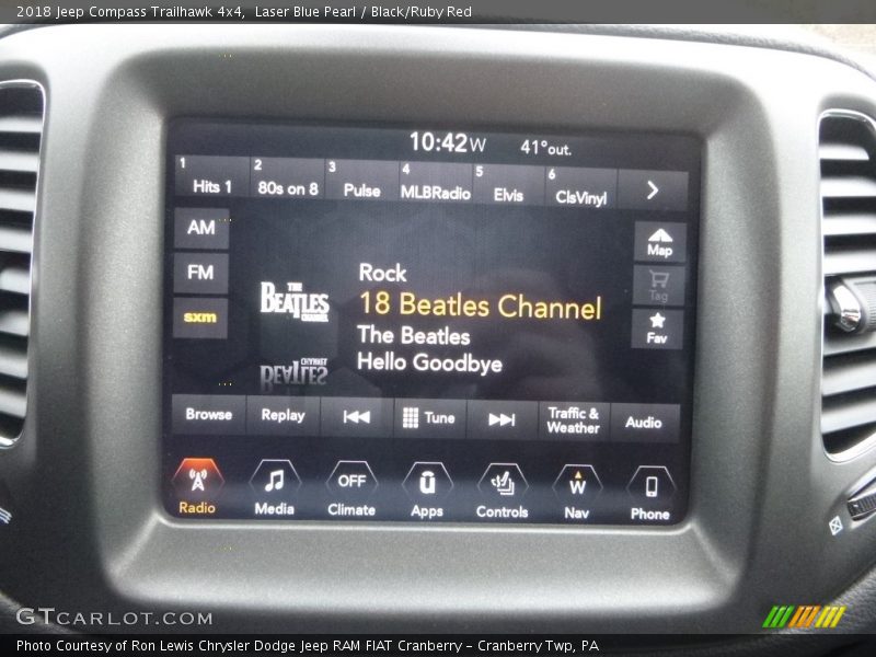 Laser Blue Pearl / Black/Ruby Red 2018 Jeep Compass Trailhawk 4x4