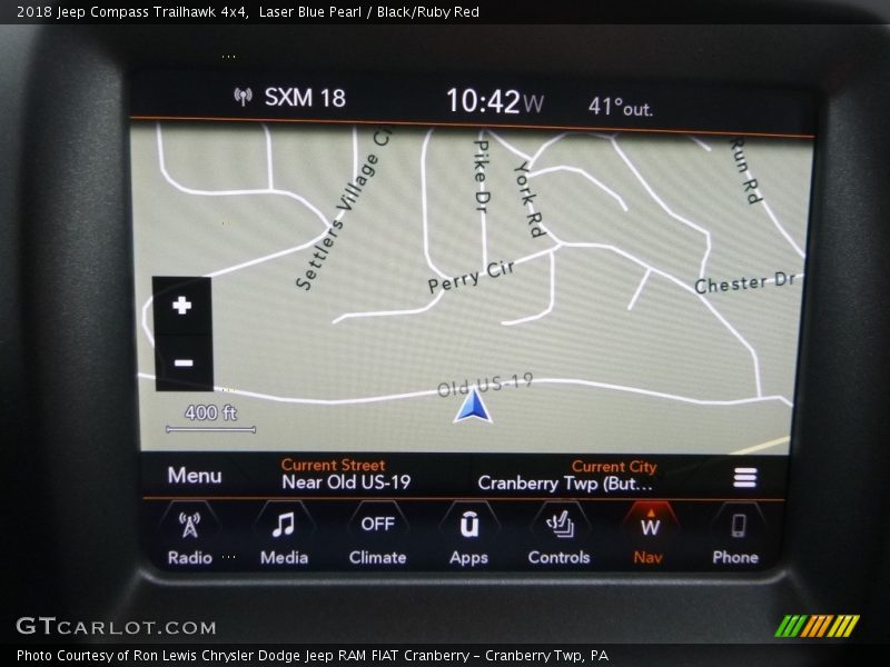 Laser Blue Pearl / Black/Ruby Red 2018 Jeep Compass Trailhawk 4x4