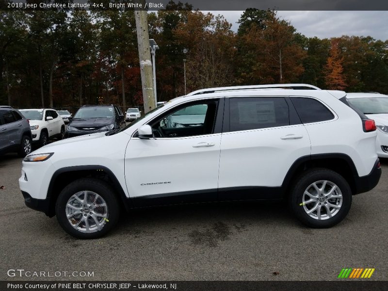 Bright White / Black 2018 Jeep Cherokee Latitude 4x4