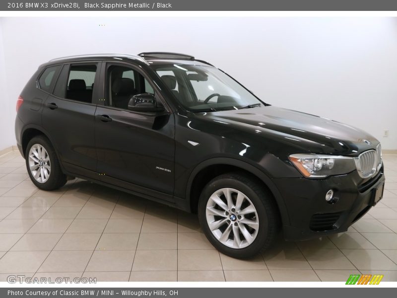 Black Sapphire Metallic / Black 2016 BMW X3 xDrive28i