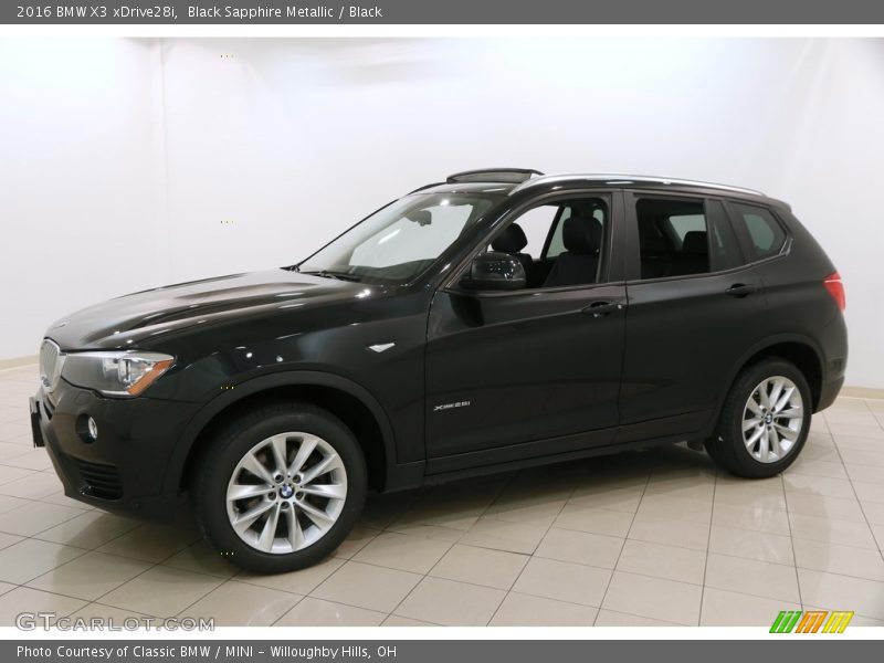 Black Sapphire Metallic / Black 2016 BMW X3 xDrive28i