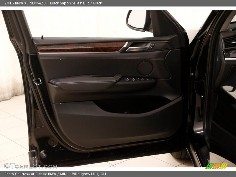 Black Sapphire Metallic / Black 2016 BMW X3 xDrive28i