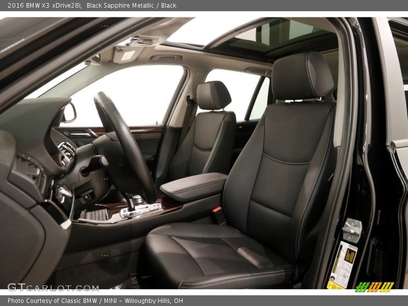 Black Sapphire Metallic / Black 2016 BMW X3 xDrive28i