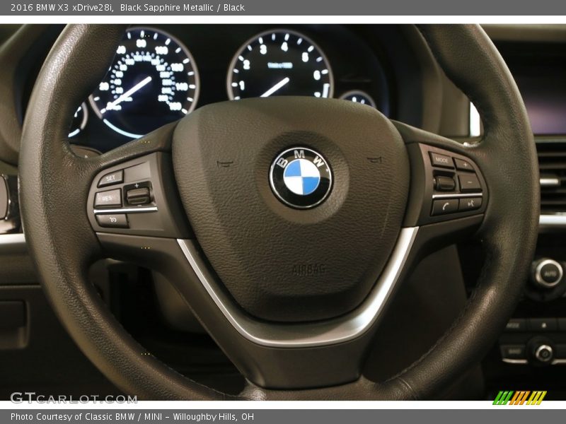 Black Sapphire Metallic / Black 2016 BMW X3 xDrive28i