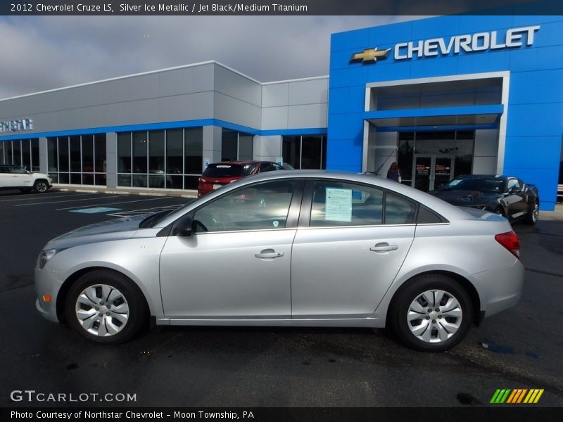 Silver Ice Metallic / Jet Black/Medium Titanium 2012 Chevrolet Cruze LS