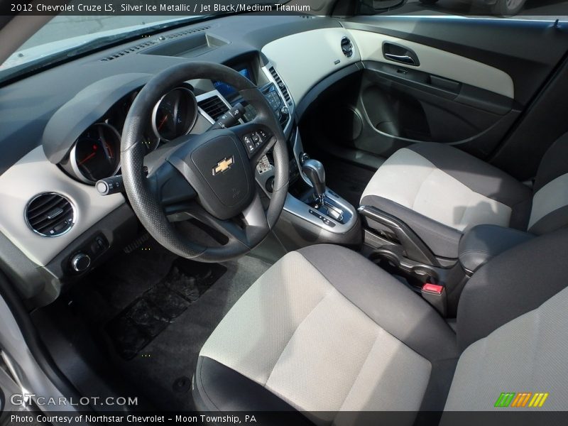 Silver Ice Metallic / Jet Black/Medium Titanium 2012 Chevrolet Cruze LS