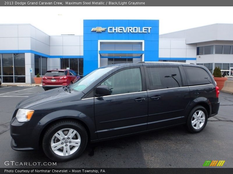 Maximum Steel Metallic / Black/Light Graystone 2013 Dodge Grand Caravan Crew