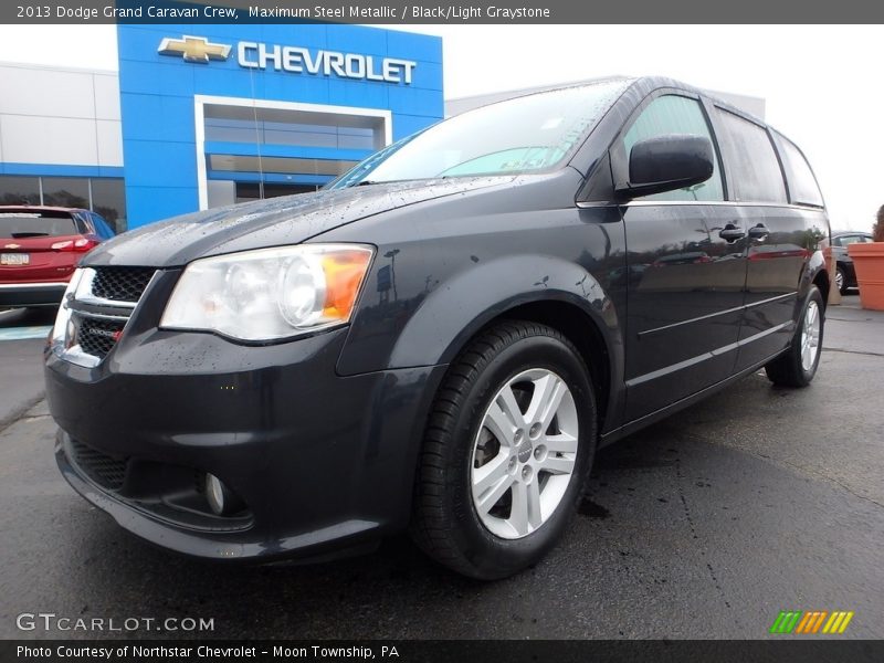 Maximum Steel Metallic / Black/Light Graystone 2013 Dodge Grand Caravan Crew
