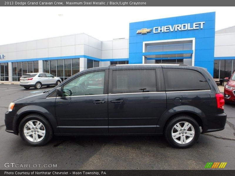 Maximum Steel Metallic / Black/Light Graystone 2013 Dodge Grand Caravan Crew