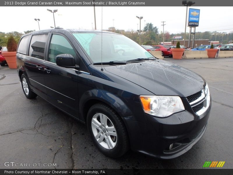 Maximum Steel Metallic / Black/Light Graystone 2013 Dodge Grand Caravan Crew