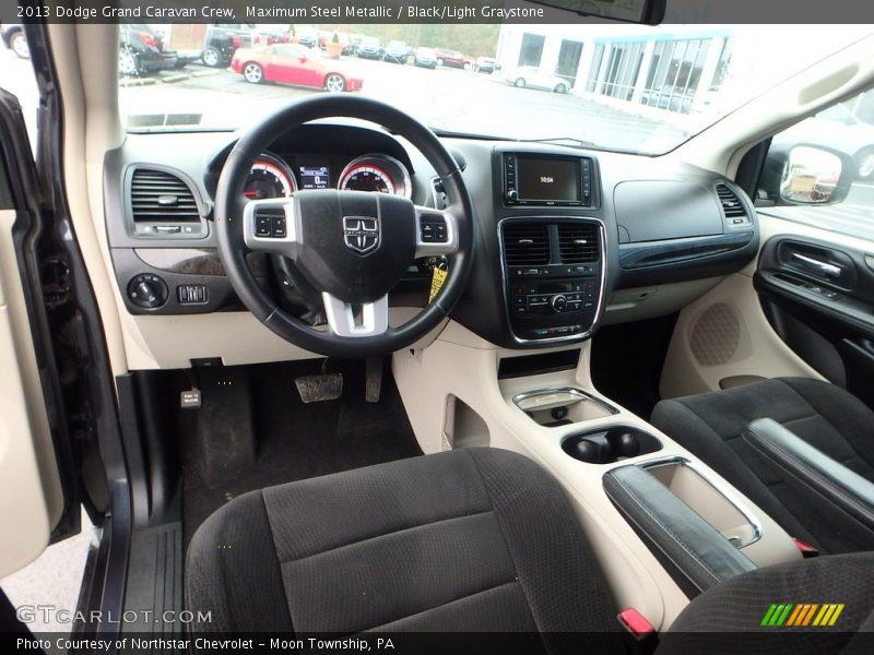 Maximum Steel Metallic / Black/Light Graystone 2013 Dodge Grand Caravan Crew