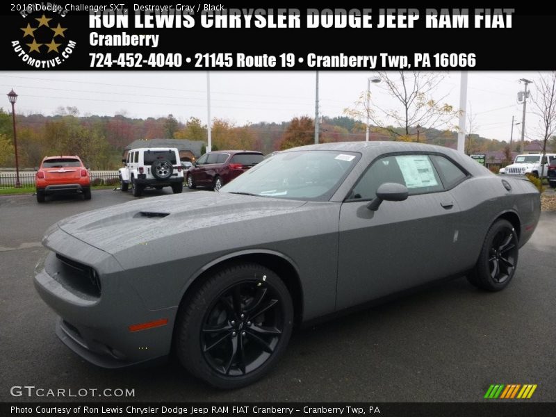 Destroyer Gray / Black 2018 Dodge Challenger SXT