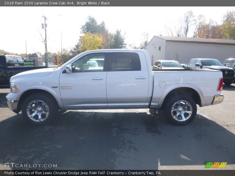 Bright White / Black 2018 Ram 1500 Laramie Crew Cab 4x4