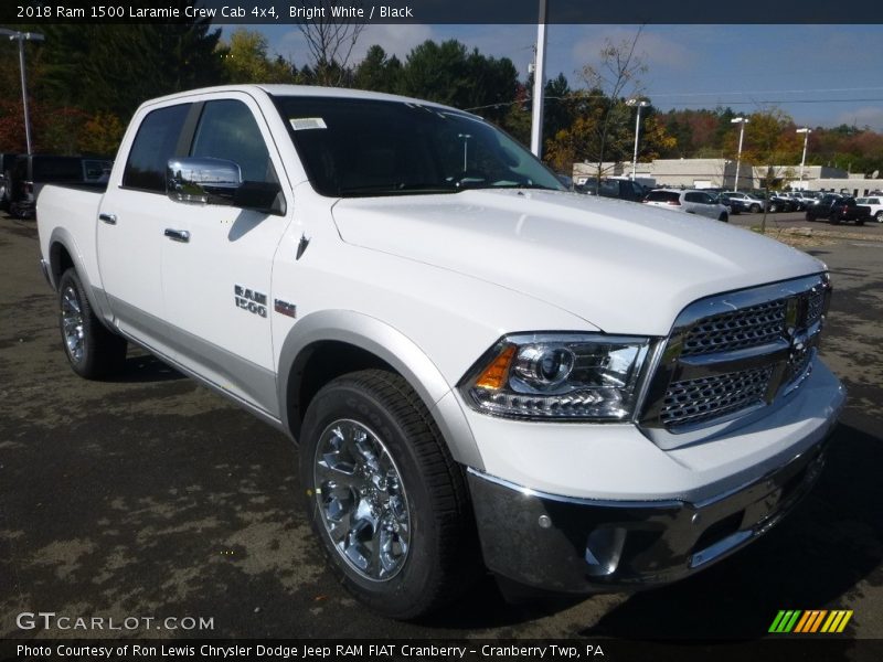 Bright White / Black 2018 Ram 1500 Laramie Crew Cab 4x4