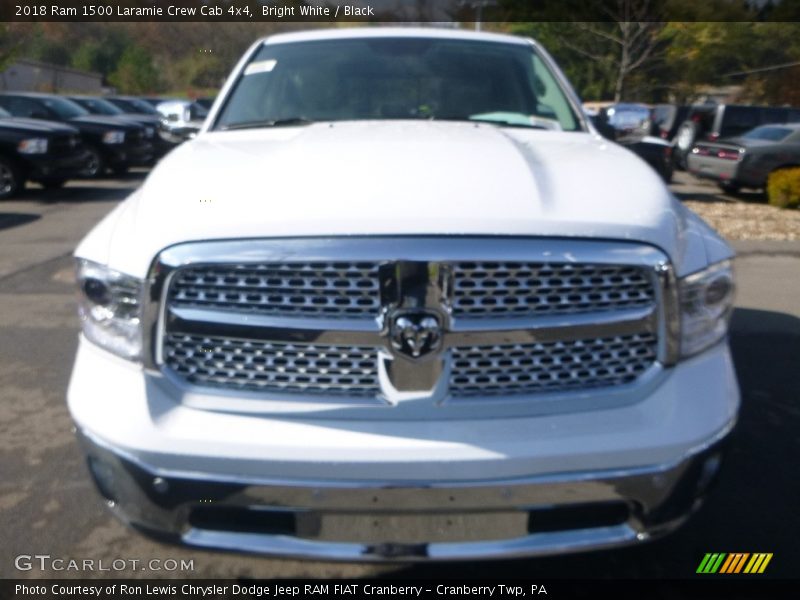 Bright White / Black 2018 Ram 1500 Laramie Crew Cab 4x4