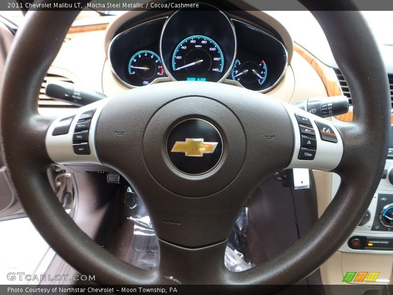 Mocha Steel Metallic / Cocoa/Cashmere 2011 Chevrolet Malibu LT