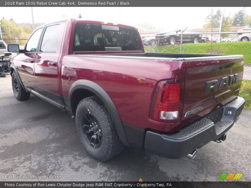 Delmonico Red Pearl / Black 2018 Ram 1500 Rebel Crew Cab 4x4