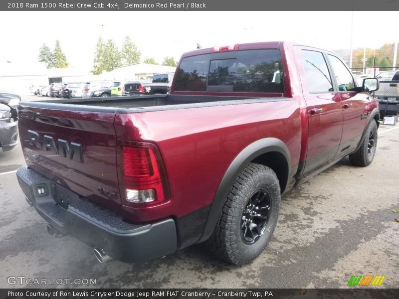 Delmonico Red Pearl / Black 2018 Ram 1500 Rebel Crew Cab 4x4