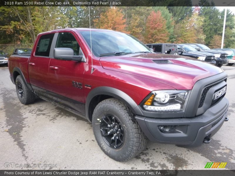Delmonico Red Pearl / Black 2018 Ram 1500 Rebel Crew Cab 4x4