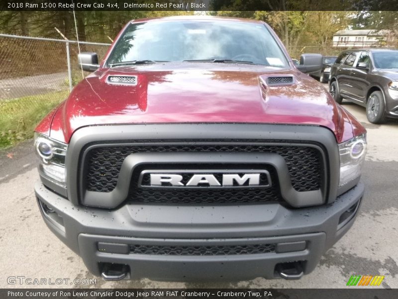 Delmonico Red Pearl / Black 2018 Ram 1500 Rebel Crew Cab 4x4