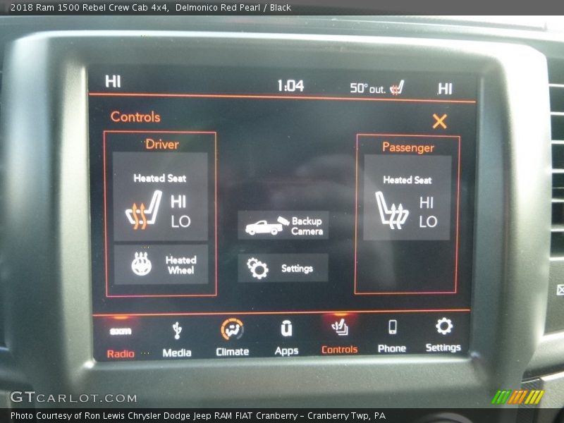 Delmonico Red Pearl / Black 2018 Ram 1500 Rebel Crew Cab 4x4