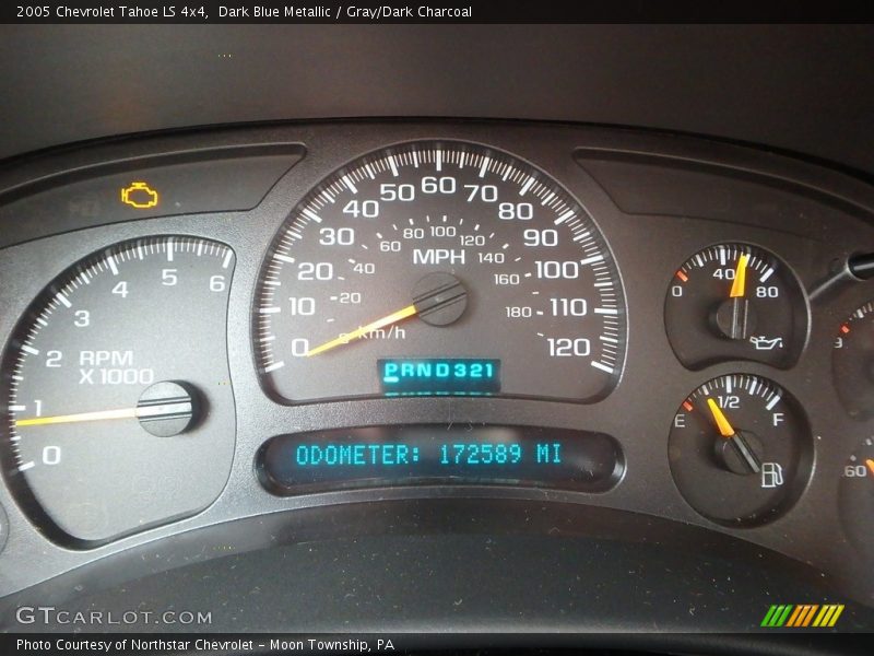 Dark Blue Metallic / Gray/Dark Charcoal 2005 Chevrolet Tahoe LS 4x4
