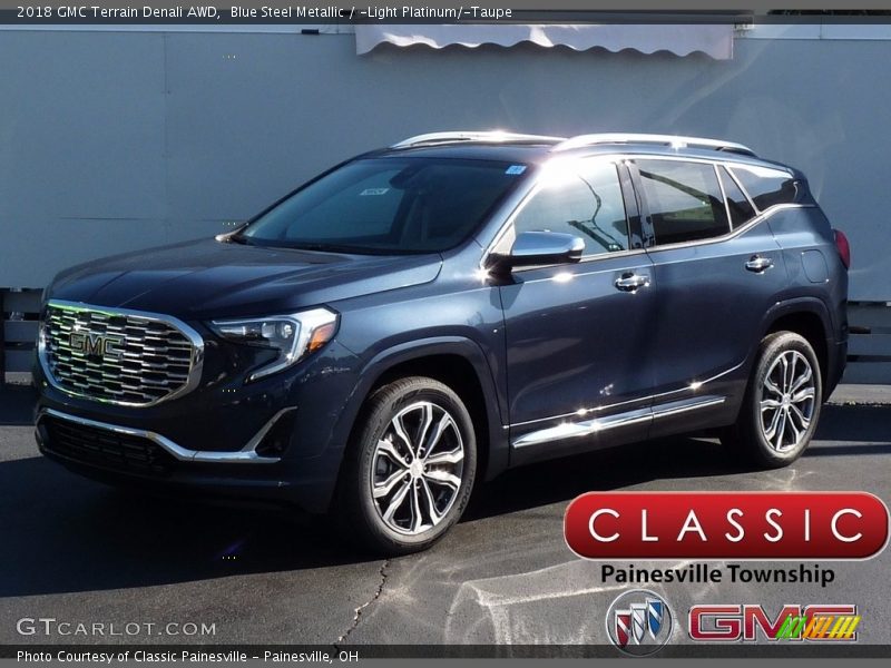 Blue Steel Metallic / ­Light Platinum/­Taupe 2018 GMC Terrain Denali AWD