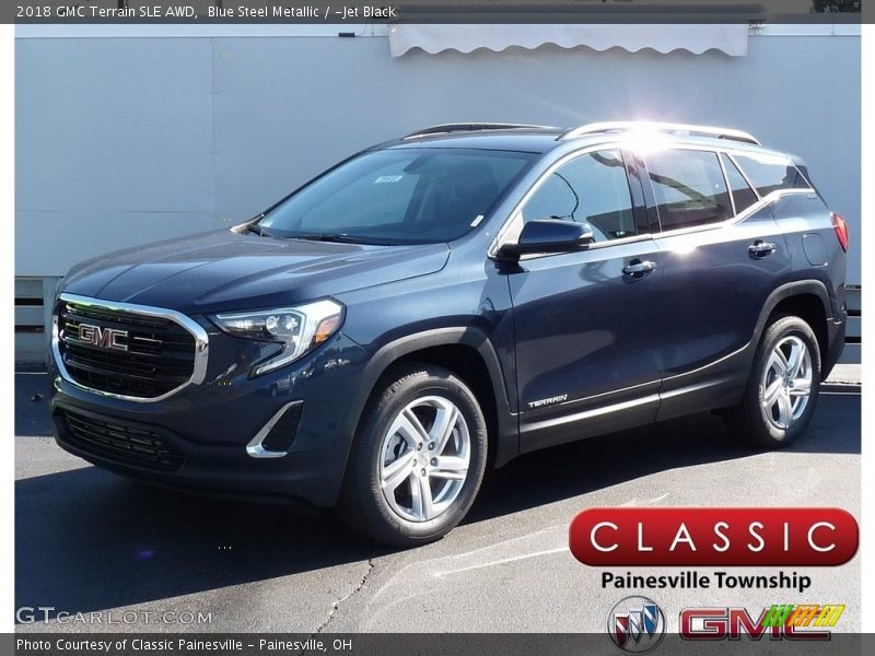 Blue Steel Metallic / ­Jet Black 2018 GMC Terrain SLE AWD