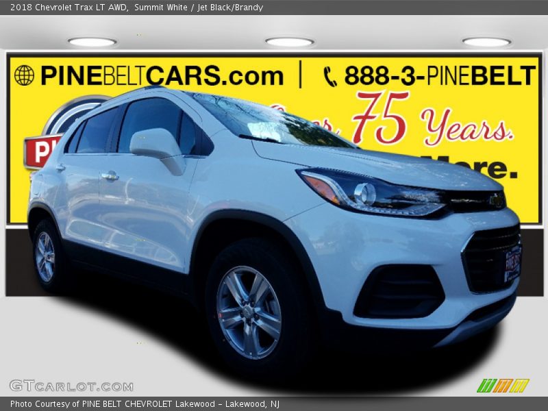Summit White / Jet Black/Brandy 2018 Chevrolet Trax LT AWD