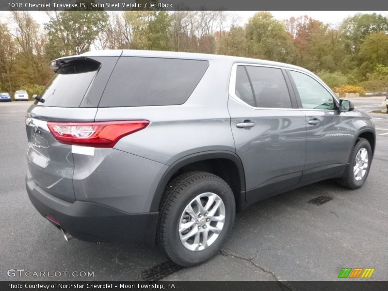 Satin Steel Metallic / Jet Black 2018 Chevrolet Traverse LS