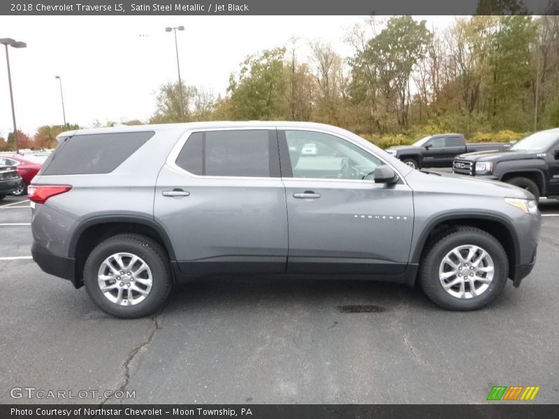 Satin Steel Metallic / Jet Black 2018 Chevrolet Traverse LS