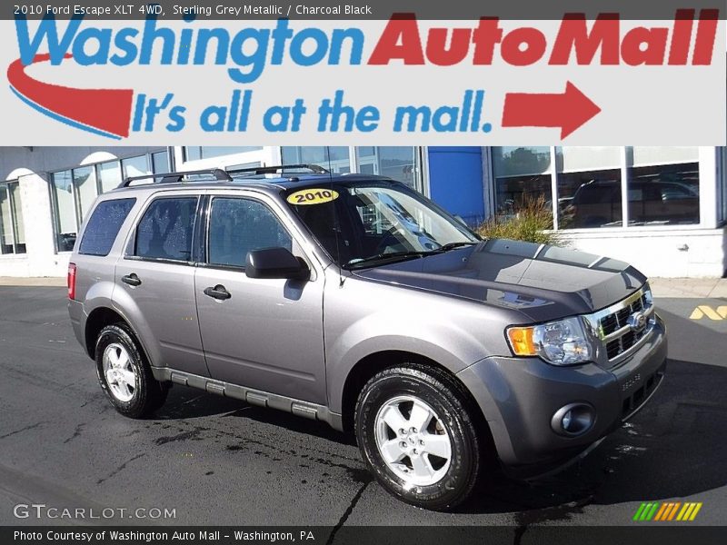 Sterling Grey Metallic / Charcoal Black 2010 Ford Escape XLT 4WD