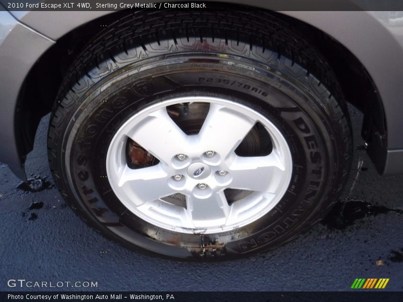 Sterling Grey Metallic / Charcoal Black 2010 Ford Escape XLT 4WD