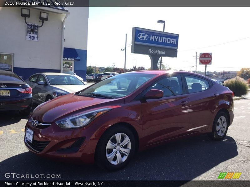 Red / Gray 2016 Hyundai Elantra SE