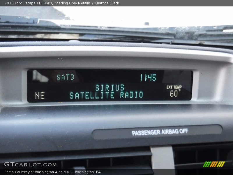 Sterling Grey Metallic / Charcoal Black 2010 Ford Escape XLT 4WD
