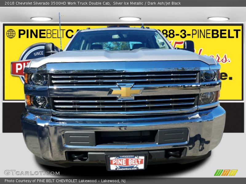 Silver Ice Metallic / Dark Ash/Jet Black 2018 Chevrolet Silverado 3500HD Work Truck Double Cab