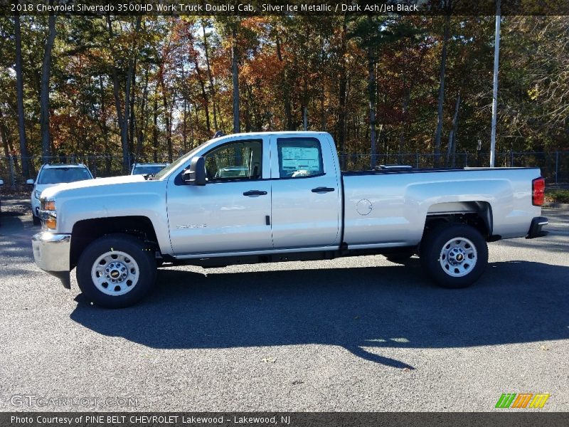 Silver Ice Metallic / Dark Ash/Jet Black 2018 Chevrolet Silverado 3500HD Work Truck Double Cab