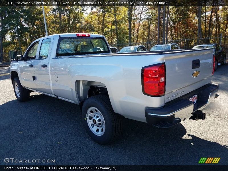 Silver Ice Metallic / Dark Ash/Jet Black 2018 Chevrolet Silverado 3500HD Work Truck Double Cab