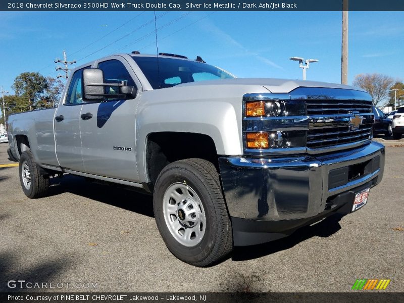 Silver Ice Metallic / Dark Ash/Jet Black 2018 Chevrolet Silverado 3500HD Work Truck Double Cab