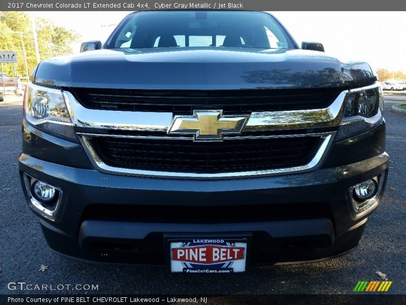 Cyber Gray Metallic / Jet Black 2017 Chevrolet Colorado LT Extended Cab 4x4
