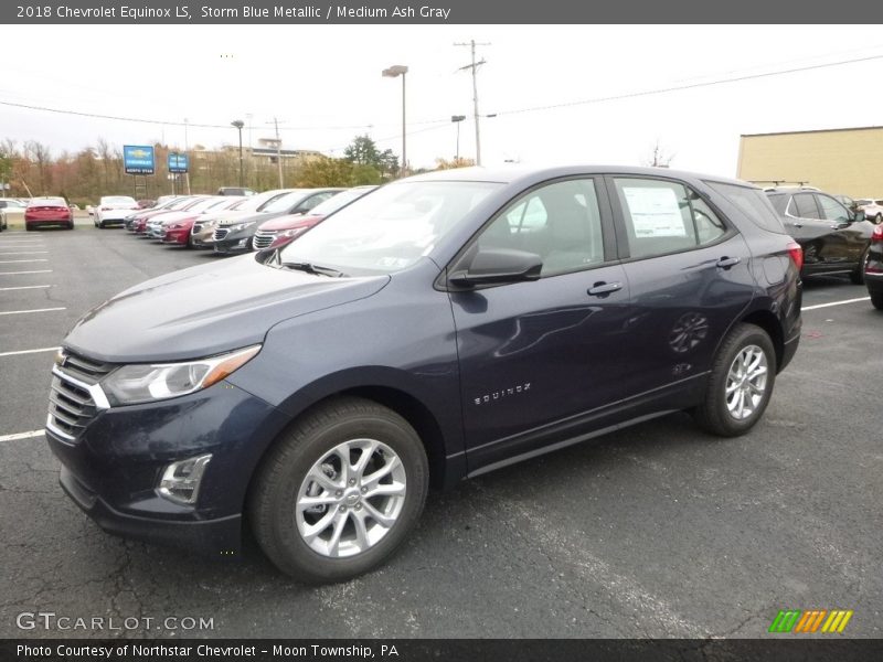 Storm Blue Metallic / Medium Ash Gray 2018 Chevrolet Equinox LS