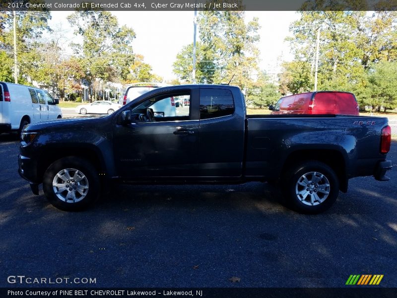 Cyber Gray Metallic / Jet Black 2017 Chevrolet Colorado LT Extended Cab 4x4