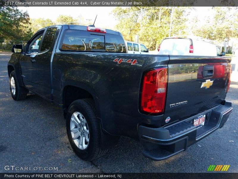 Cyber Gray Metallic / Jet Black 2017 Chevrolet Colorado LT Extended Cab 4x4