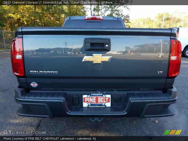 Cyber Gray Metallic / Jet Black 2017 Chevrolet Colorado LT Extended Cab 4x4