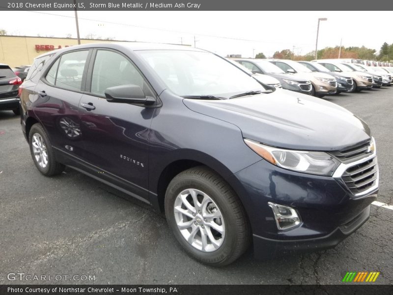 Storm Blue Metallic / Medium Ash Gray 2018 Chevrolet Equinox LS
