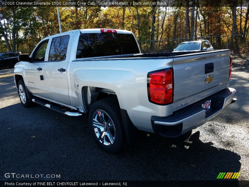 Silver Ice Metallic / Dark Ash/Jet Black 2018 Chevrolet Silverado 1500 Custom Crew Cab